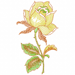 Flowers And Tree Embroidery Design 12